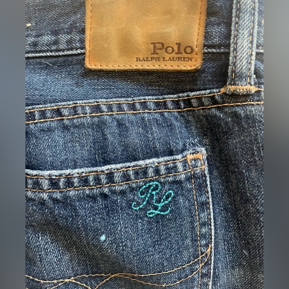 Polo Ralph Lauren Astor Slim Boyfriend painted Crane Jeans distressed 28 EUC - Picture 6 of 8